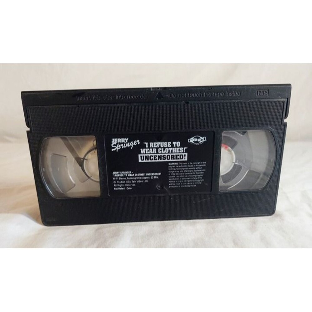 Jerry Springer -I REFUSE TO WEAR CLOTHES!- UNCENSORED! VHS Video Cassette